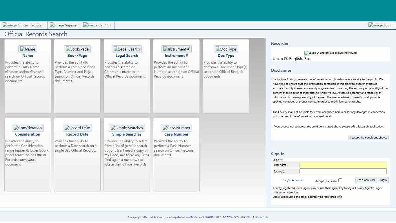 Santa Rosa County Public Records